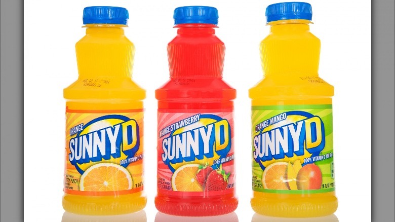 Three SunnyD bottles