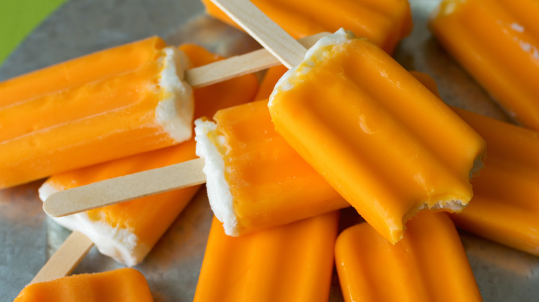 frozen orange ice cream bars