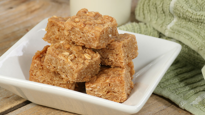 plate of british style flapjacks