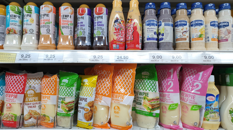 different Kewpie condiments