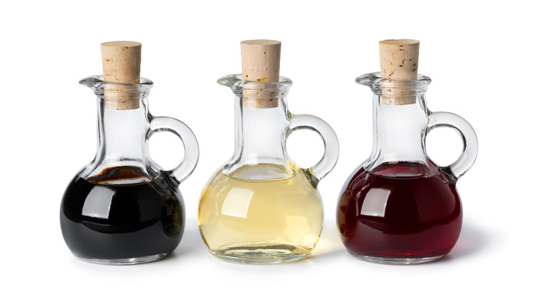 bottles of vinegar