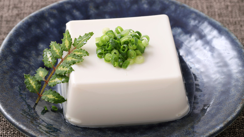 Soft tofu in bowl