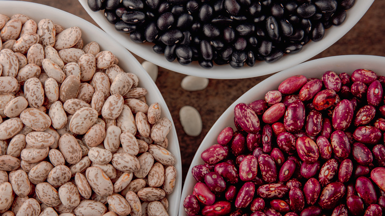 Red, white, and black beans