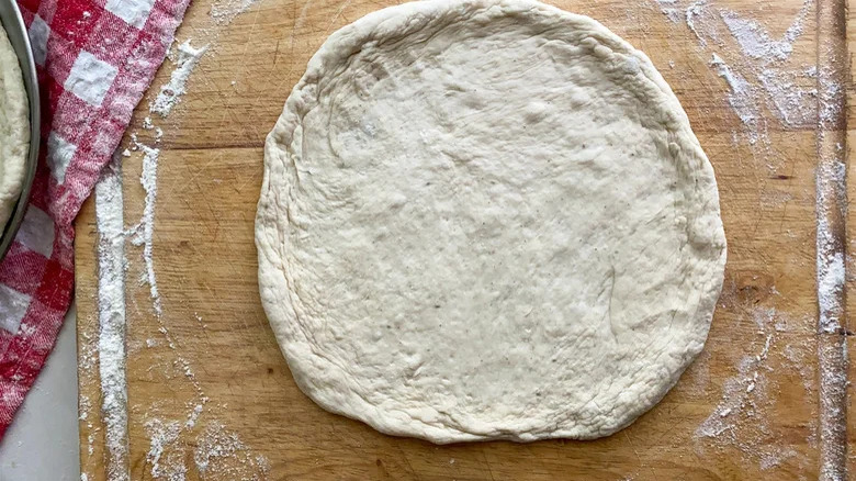 shaped pizza dough