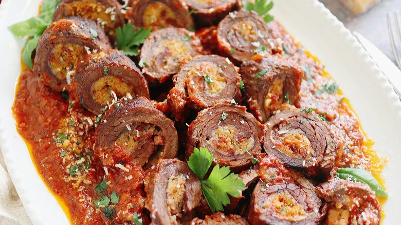 beef braciole in sauce