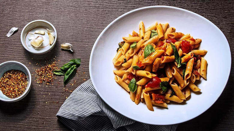 plate of penne arrabiata