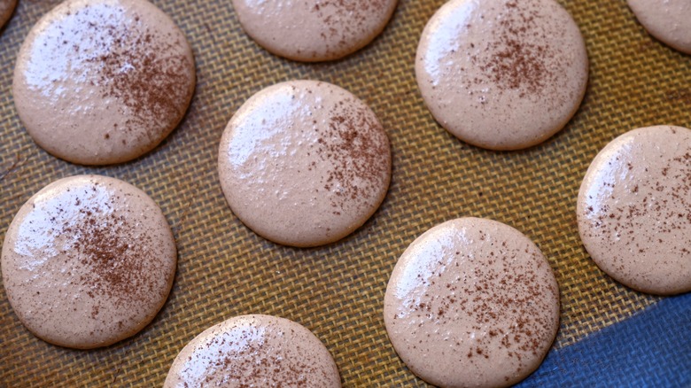 baked macaron shells