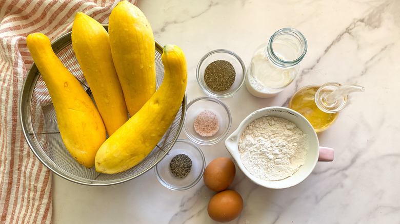 ingredients for fried squash