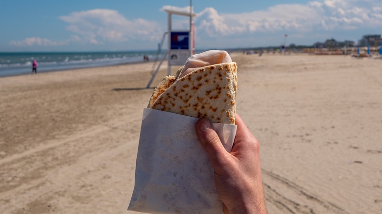 Piadina at the beach