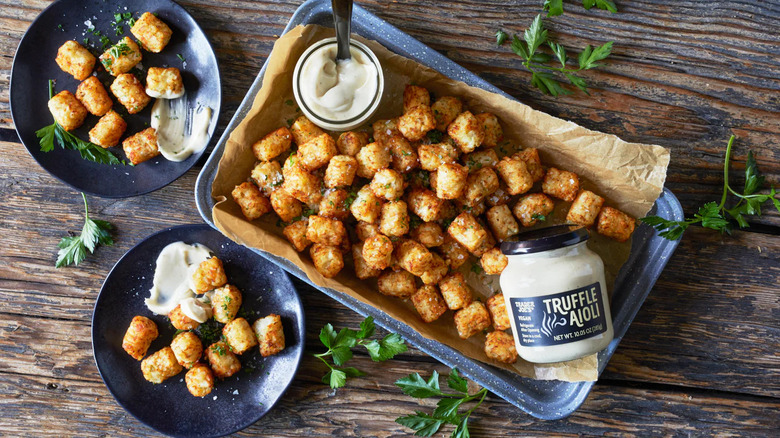 Tater tots and truffle aioli