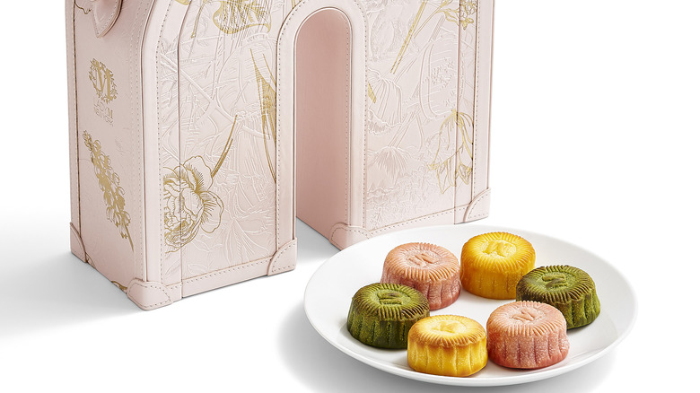 Lady M Moonglow gift set with case and mooncakes