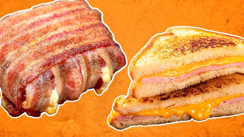 bacon wrapped grilled cheese