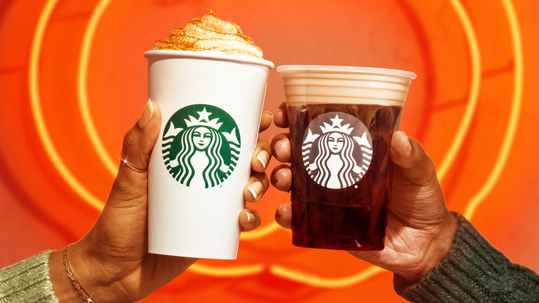 Starbucks pumpkin cold foam coffee