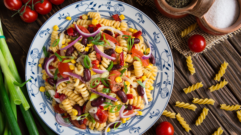 Taco-inspired pasta salad