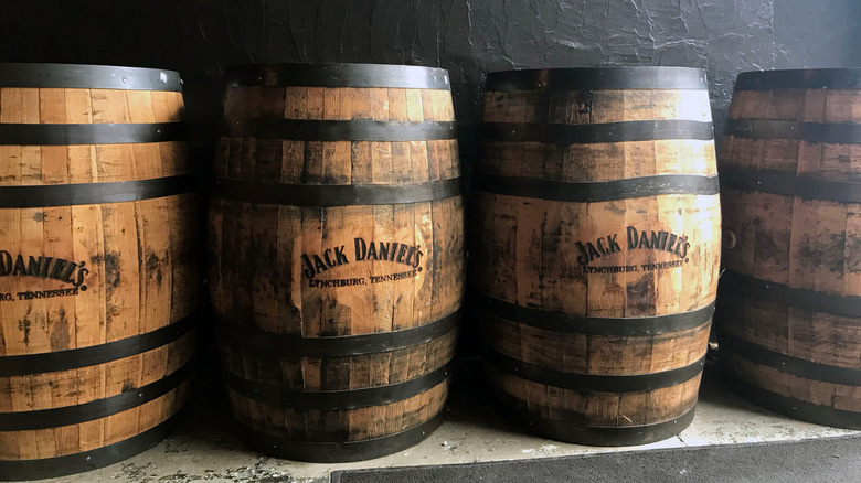 barrels of Jack Daniels whiskey