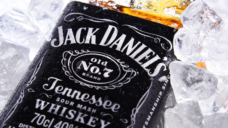 Jack Daniel's whiskey on ice