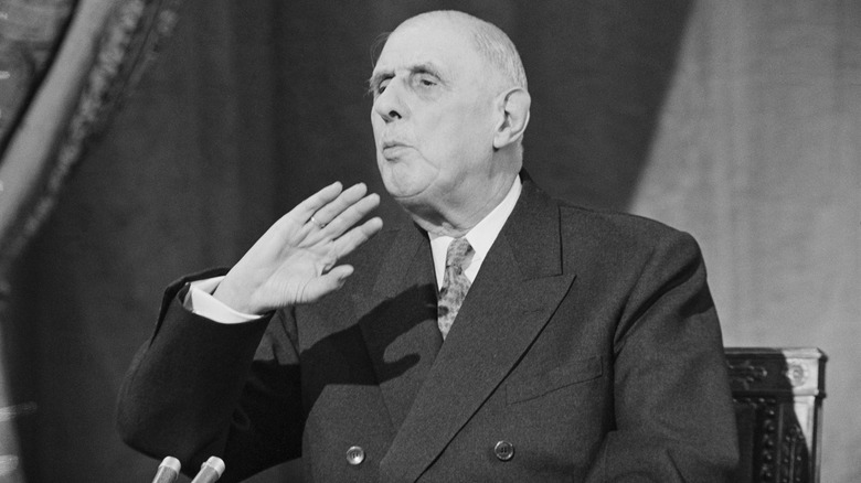 Charles de Gaulle talking