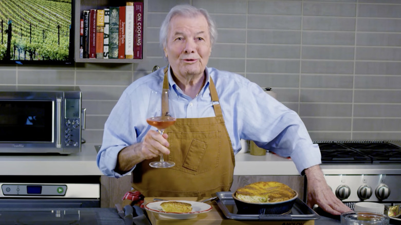 Jacques Pepin with cheese souffle