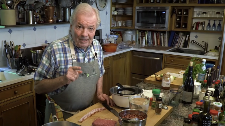 Jacques Pepin in the kitchen