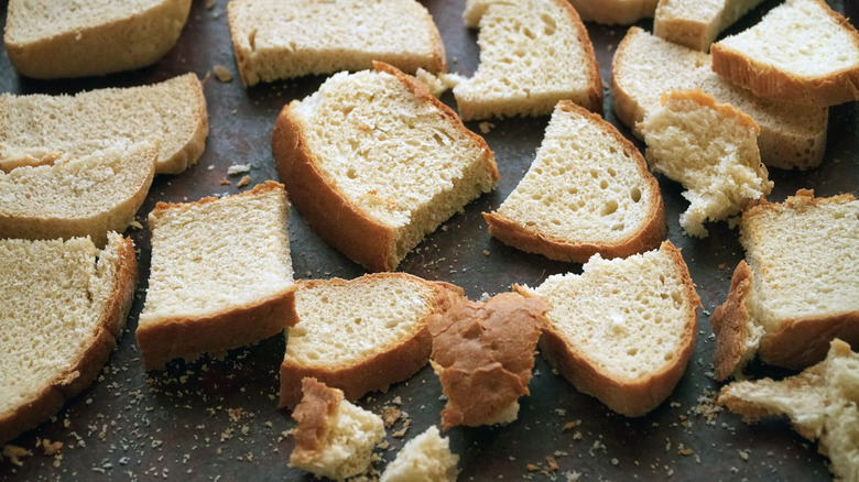 Leftover slices of bread