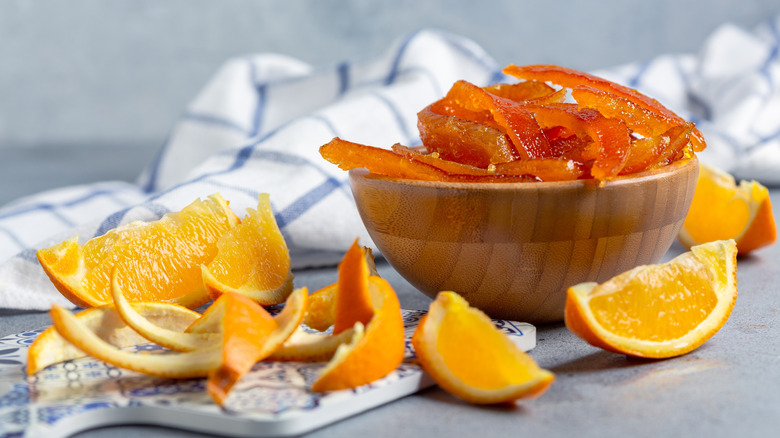 candied orange in bowl