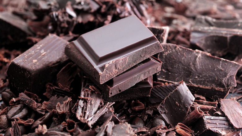 pile of dark chocolate