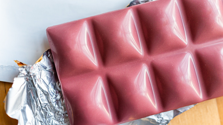 Ruby chocolate squares