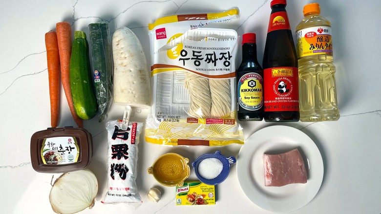 ingredients for jajangmyeon