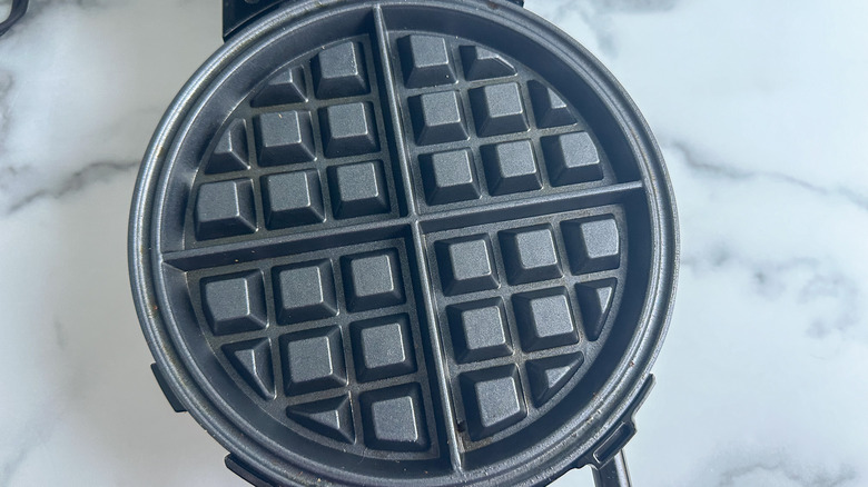 waffle iron on a table