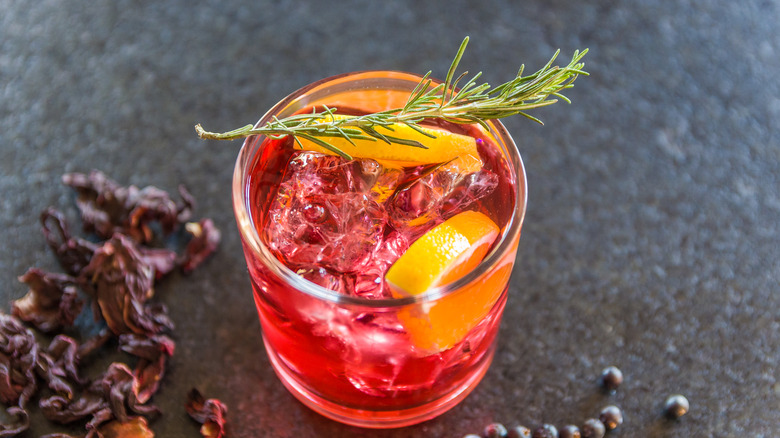 kombucha cocktail in glass