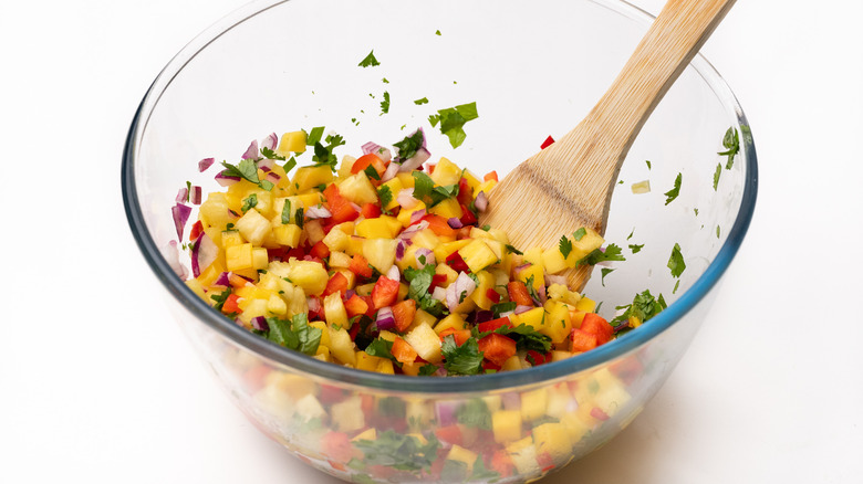 Mango and pineapple salsa 