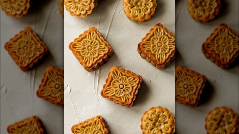 Intricate mooncakes 