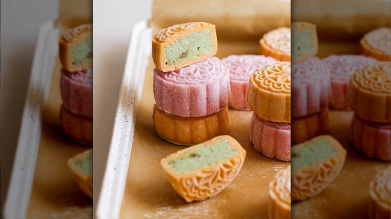 Colorful mooncakes 