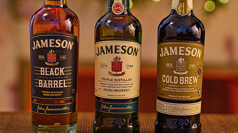 Three Jameson whiskey products