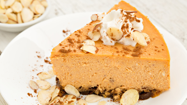 fresh-baked pumpkin cheesecake