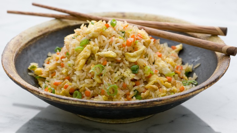 Fried rice in dish