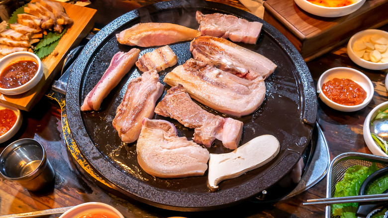 jeju pork black skillet