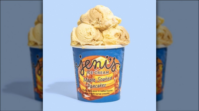 Jeni's new maple soaked pancakes ice cream pint