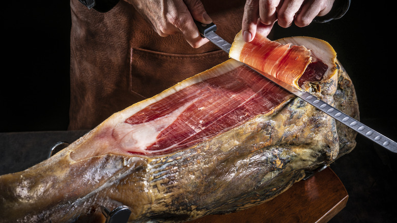 Iberico ham, serrano ham