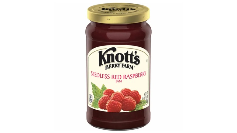 Knott's raspberry jam jar