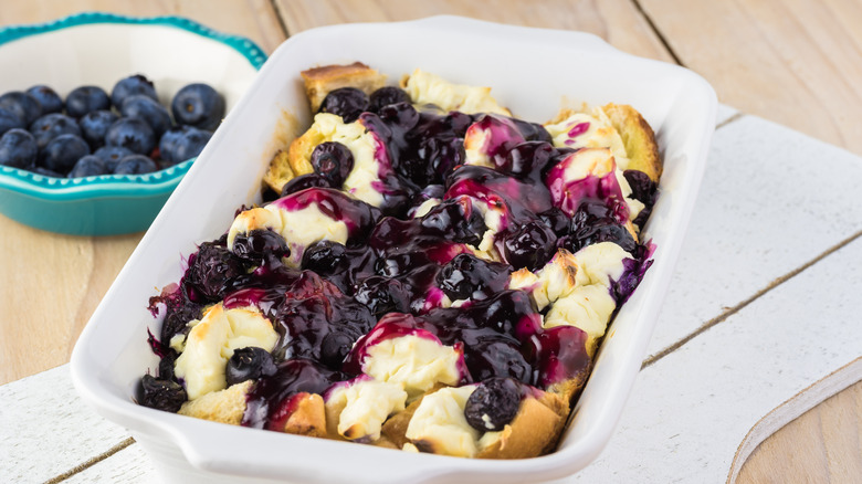 Blueberry French toast casserole