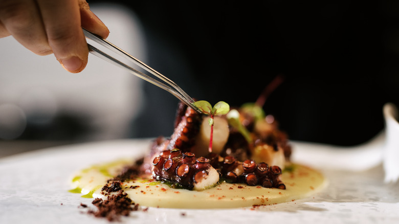 Plating Michelin dish