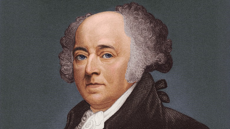 president john adams vintage illustration