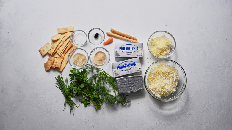 cheese ball ingredients on a table