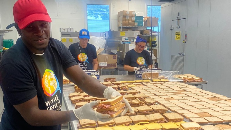 Chefs prepping sandwiches in Florida