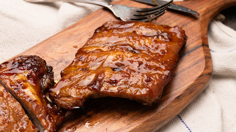 bourbon glazed baby back ribs