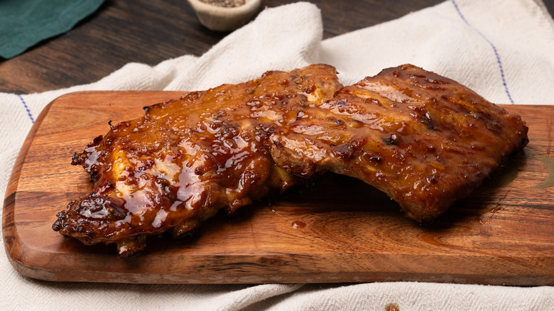 bourbon glazed baby back ribs