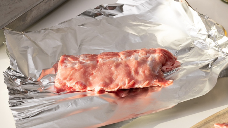 wrapping ribs in foil