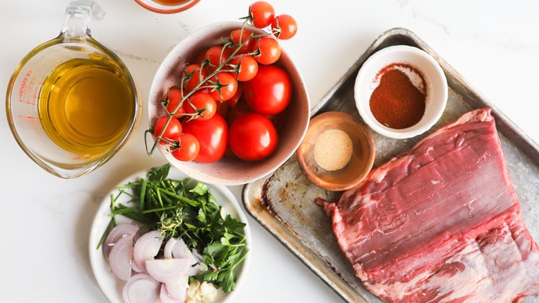 Juicy Cherry Tomatoes Are Perfect For Dressing Up Flank Steak 