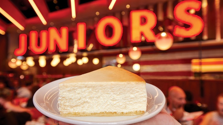 Slice of Junior's cheesecake